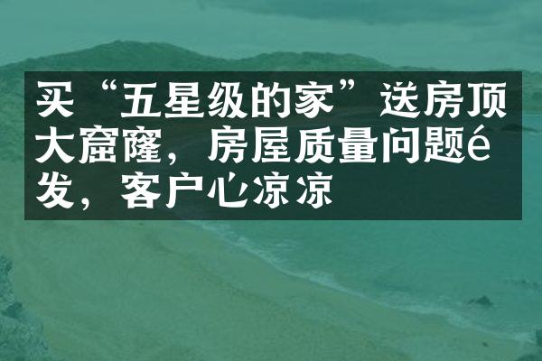 买“五星级的家”送房顶大窟窿，房屋质量问题频发，客户心凉凉