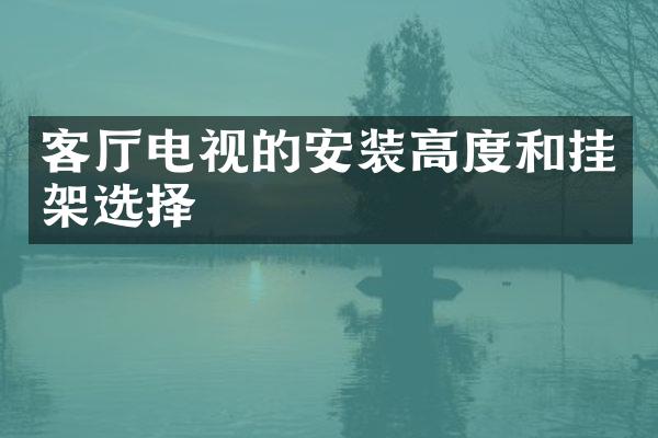 客厅电视的安装高度和挂架选择