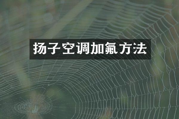 扬子空调加氟方法