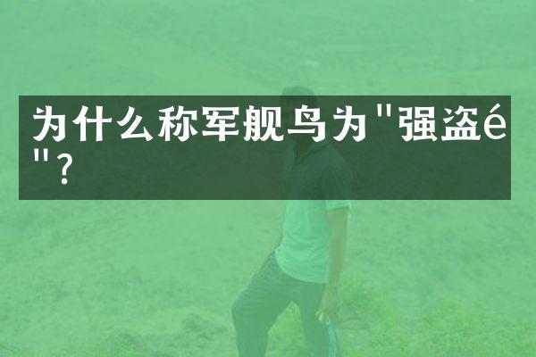 为什么称军舰鸟为"强盗鸟"?