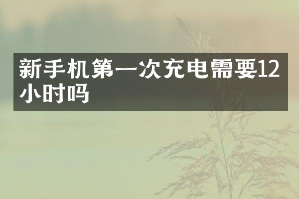新手机第一次充电需要12个小时吗