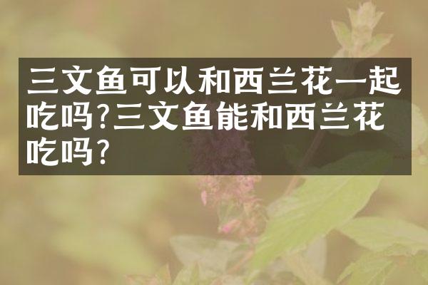 三文鱼可以和西兰花一起吃吗?三文鱼能和西兰花同吃吗?