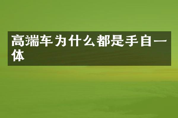 高端车为什么都是手自一体