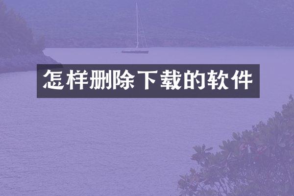 怎样删除下载的软件