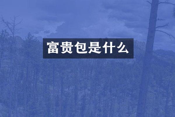 富贵包是什么