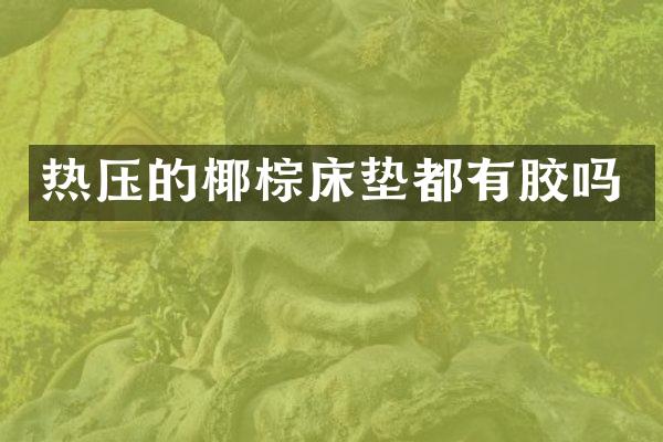 热压的椰棕床垫都有胶吗