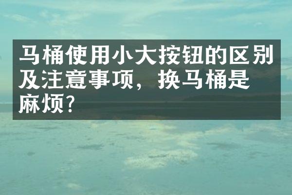 马桶使用小大按钮的区别及注意事项，换马桶是否麻烦？