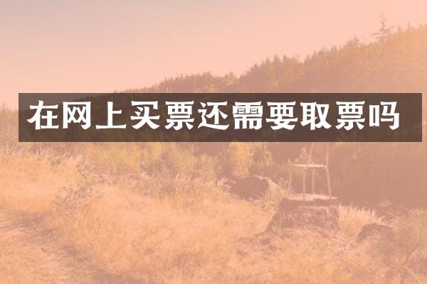 在网上买票还需要取票吗
