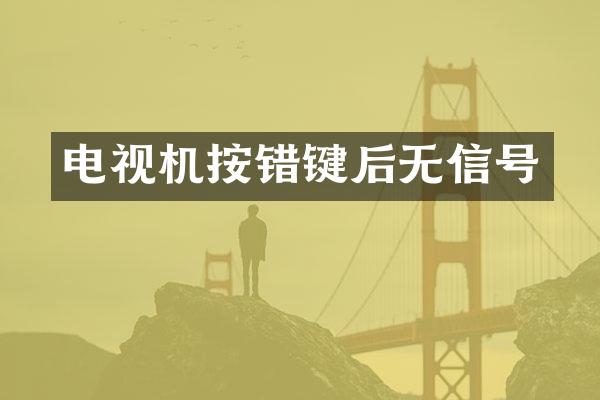 电视机按错键后无信号