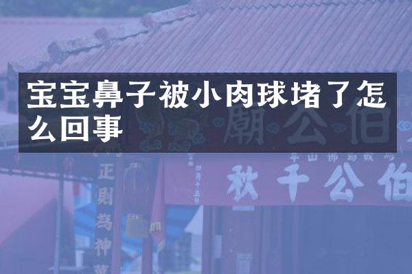 宝宝鼻子被小肉球堵了怎么回事