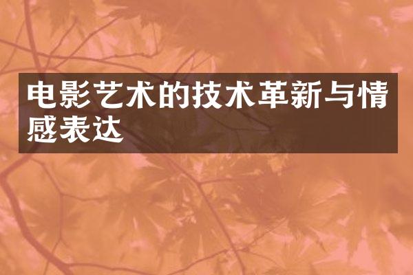 电影艺术的技术革新与情感表达