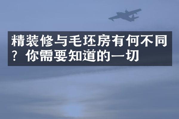 精装修与毛坯房有何不同？你需要知道的一切