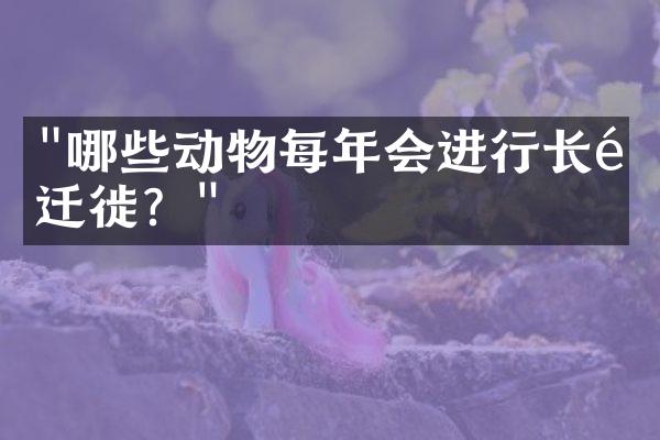 "哪些动物每年会进行长途迁徙？"