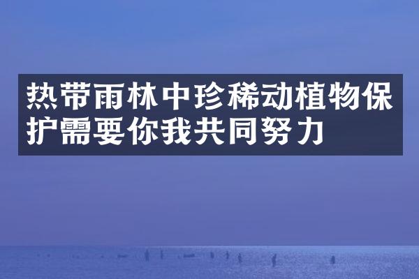 热带雨林中珍稀动植物保护需要你我共同努力