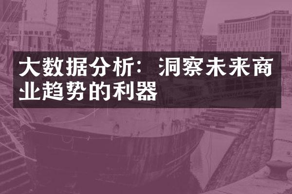 大数据分析：洞察未来商业趋势的利器