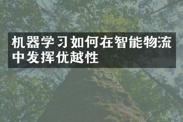 机器学习如何在智能物流中发挥优越性