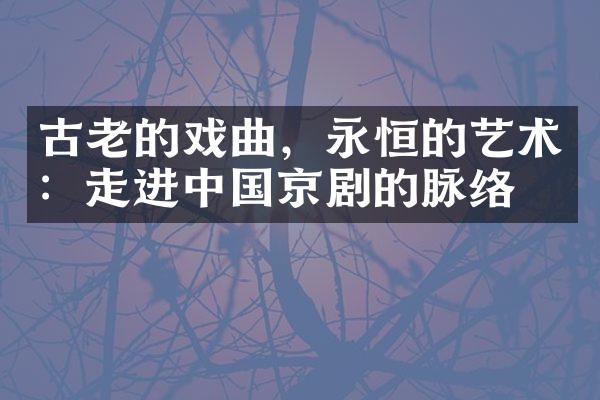 古老的戏曲，永恒的艺术：走进中国京剧的脉络