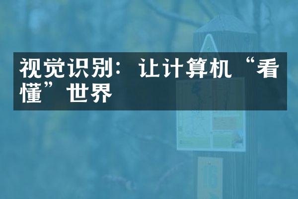 视觉识别：让计算机“看懂”世界