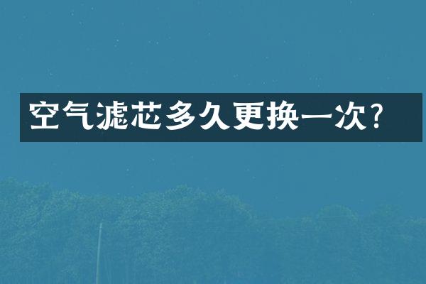 空气滤芯多久更换一次？