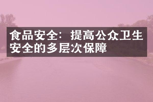 食品安全：提高公众卫生安全的多层次保障