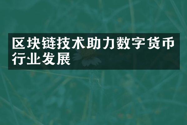 区块链技术助力数字货币行业发展