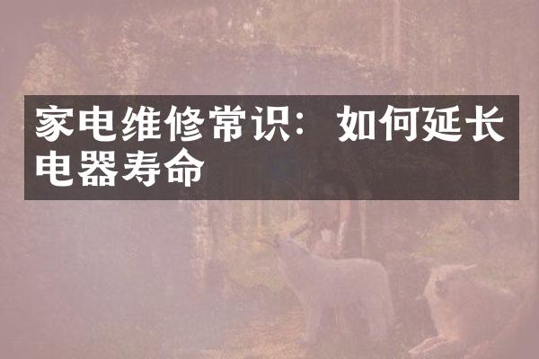 家电维修常识：如何延长电器寿命
