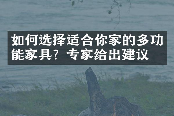 如何选择适合你家的多功能家具？专家给出建议