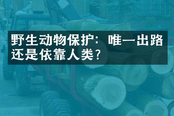 野生动物保护：唯一出路还是依靠人类？
