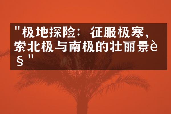"极地探险：征服极寒，探索北极与南极的壮丽景观"