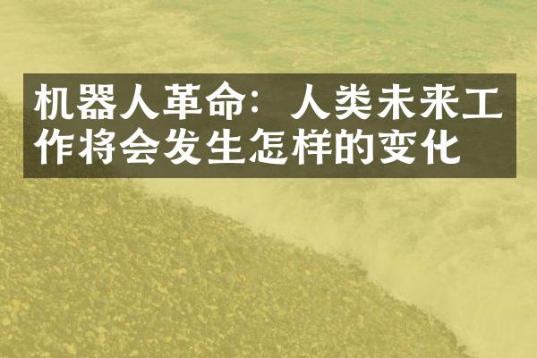 机器人革命：人类未来工作将会发生怎样的变化？