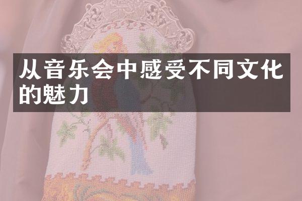 从音乐会中感受不同文化的魅力