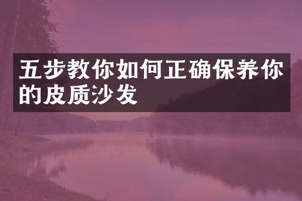 五步教你如何正确保养你的皮质沙发