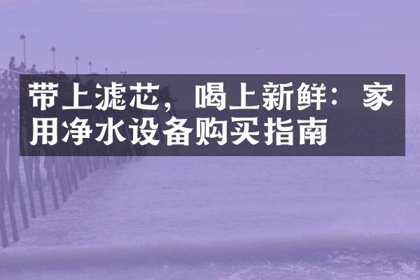 带上滤芯，喝上新鲜：家用净水设备购买指南