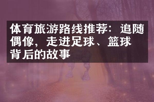 体育旅游路线推荐：追随偶像，走进足球、篮球等背后的故事