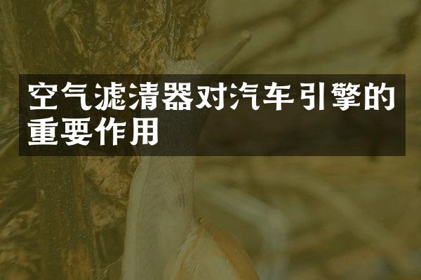 空气滤清器对汽车引擎的重要作用