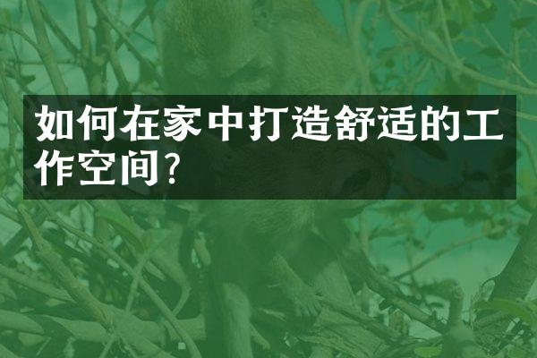如何在家中打造舒适的工作空间？