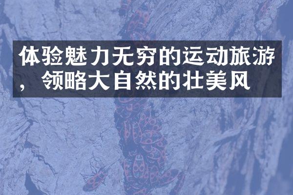 体验魅力无穷的运动旅游，领略大自然的壮美风情