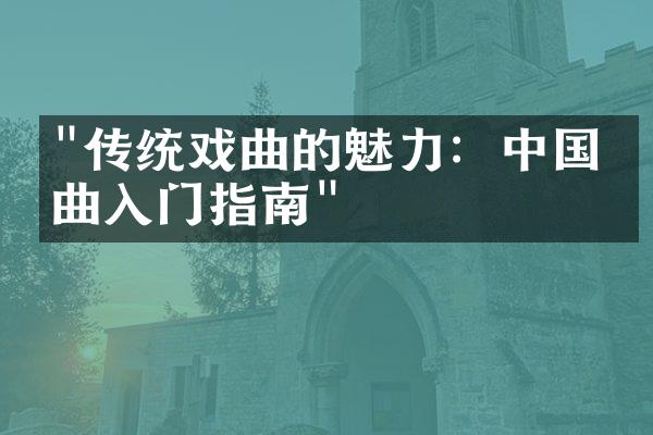 "传统戏曲的魅力：中国戏曲入门指南"