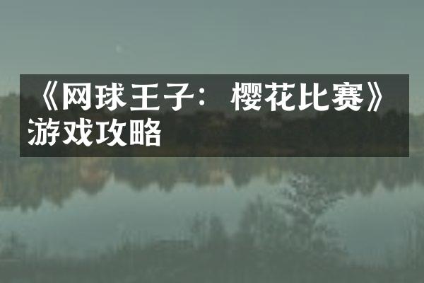 《网球王子：樱花比赛》游戏攻略