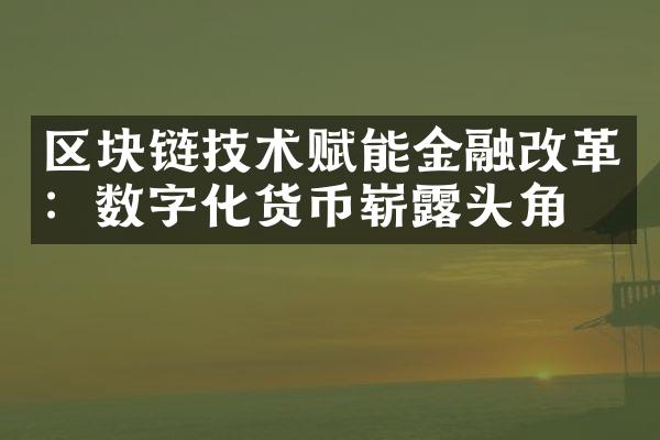 区块链技术赋能金融改革：数字化货币崭露头角
