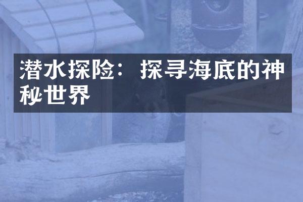 潜水探险：探寻海底的神秘世界