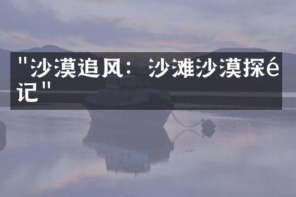 "沙漠追风：沙滩沙漠探险记"