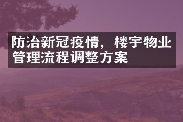防治新冠疫情，楼宇物业管理流程调整方案
