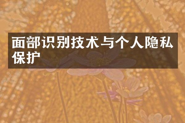 面部识别技术与个人隐私保护