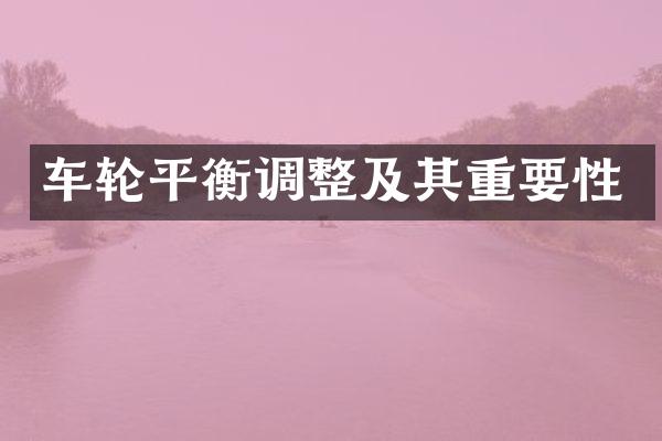 车轮平衡调整及其重要性