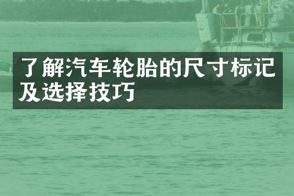 了解汽车轮胎的尺寸标记及选择技巧
