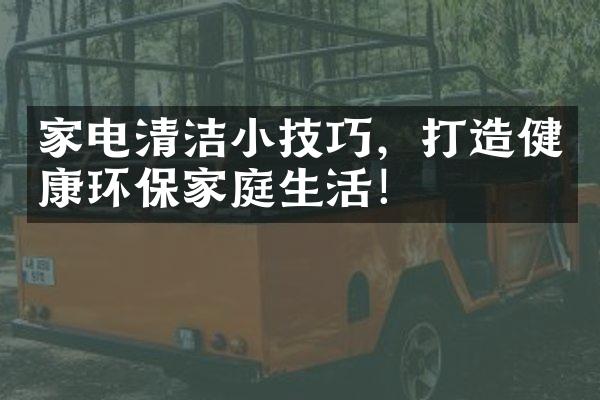 家电清洁小技巧，打造健康环保家庭生活！