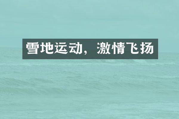 雪地运动，激情飞扬
