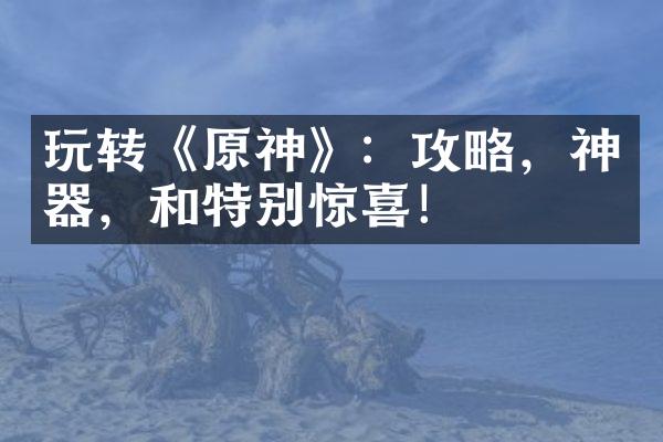 玩转《原神》：攻略，神器，和特别惊喜！