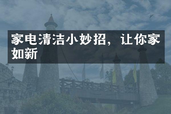 家电清洁小妙招，让你家如新